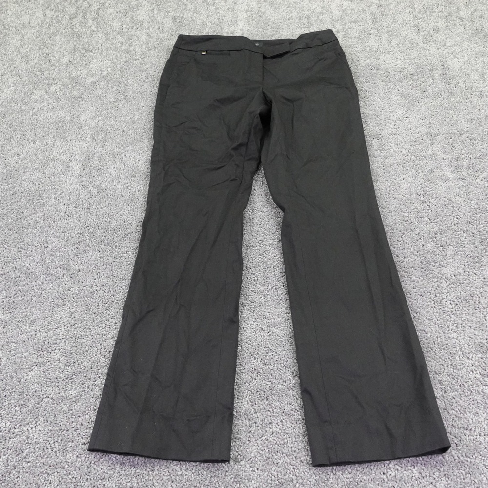 White House Black Market Sleek Boot Womens 10R Black Legacy Cotton Trousers
